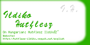 ildiko hutflesz business card